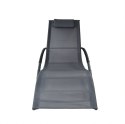Leżak ogrodowy 160x62 cm textilene stalowy odporny UV 150 kg Bituxx Bituxx