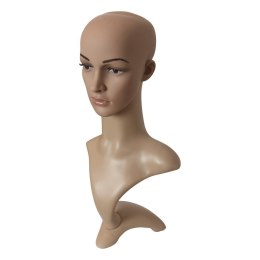 Manekin damska głowa ze stojakiem 52 cm do peruk nakryć głowy biżuterii Bituxx