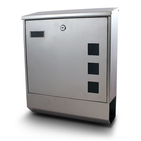 NOWOCZESNA SKRZYNKA NA LISTY STAL INOX Z GAZETNIKIEM METALICZNA SOLIDNA Bituxx NOWOCZESNA SKRZYNKA NA LISTY STAL INOX Z GAZETNIKIEM METALICZNA SOLIDNA Bituxx