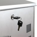 NOWOCZESNA SKRZYNKA NA LISTY STAL INOX Z GAZETNIKIEM METALICZNA SOLIDNA Bituxx