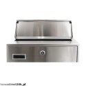 NOWOCZESNA SKRZYNKA NA LISTY STAL INOX Z GAZETNIKIEM METALICZNA SOLIDNA Bituxx
