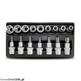 Nasadki torx, bit, imbus 16 elementów - 1 sztuka Bituxx