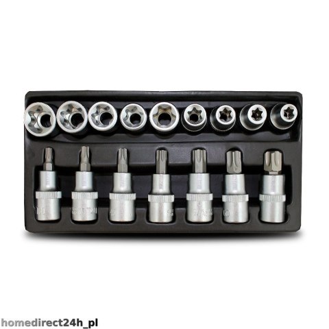 Nasadki torx, bit, imbus 16 elementów - 1 sztuka Bituxx Nasadki torx, bit, imbus 16 elementów - 1 sztuka Bituxx