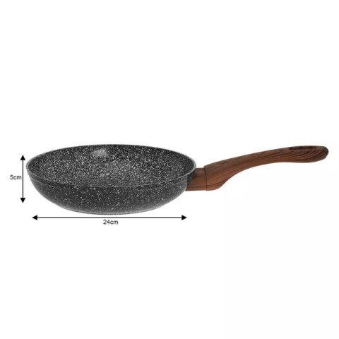 PATELNIA GRANITOWA 24cm GRANIT WOOD KINGHOFF KH-1028 KINGHOFF PATELNIA GRANITOWA 24cm GRANIT WOOD KINGHOFF KH-1028 KINGHOFF