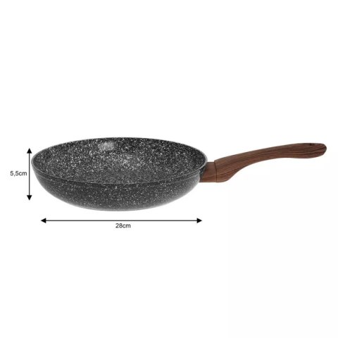 PATELNIA GRANITOWA 28cm GRANIT WOOD KINGHOFF KH-1029 KINGHOFF PATELNIA GRANITOWA 28cm GRANIT WOOD KINGHOFF KH-1029 KINGHOFF