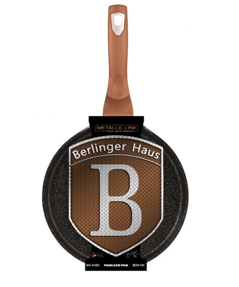 PATELNIA GRANITOWA DO NALEŚNIKÓW 28cm BERLINGER HAUS BH-6180 ROSE GOLD BERLINGER HAUS PATELNIA GRANITOWA DO NALEŚNIKÓW 28cm BERLINGER HAUS BH-6180 ROSE GOLD BERLINGER HAUS