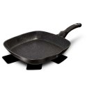 PATELNIA GRANITOWA GRILLOWA 28 cm BERLINGER HAUS BH-1846 BLACK SILVER BERLINGER HAUS