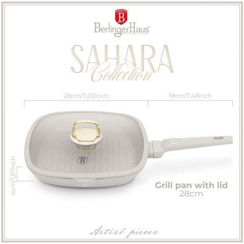 PATELNIA GRILLOWA TYTANOWA Z POKRYWĄ 28cm BERLINGER HAUS BH-8067 SAHARA BERLINGER HAUS PATELNIA GRILLOWA TYTANOWA Z POKRYWĄ 28cm BERLINGER HAUS BH-8067 SAHARA BERLINGER HAUS