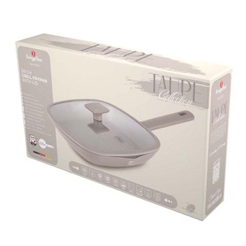 PATELNIA GRILLOWA TYTANOWA Z POKRYWĄ 28cm BERLINGER HAUS BH-8097 TAUPE BERLINGER HAUS PATELNIA GRILLOWA TYTANOWA Z POKRYWĄ 28cm BERLINGER HAUS BH-8097 TAUPE BERLINGER HAUS