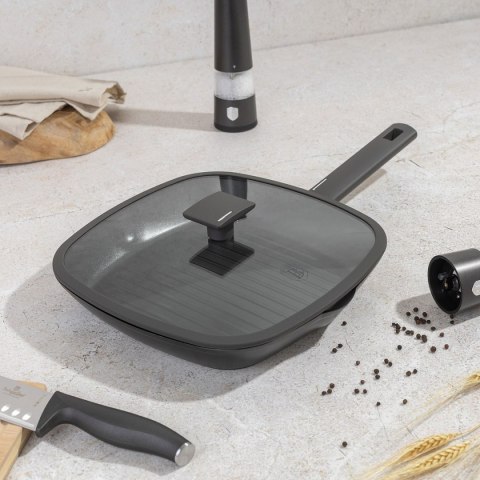 PATELNIA GRILLOWA TYTANOWA Z POKRYWĄ 28cm BERLINGER HAUS BH-8127 ANTRACIT BERLINGER HAUS PATELNIA GRILLOWA TYTANOWA Z POKRYWĄ 28cm BERLINGER HAUS BH-8127 ANTRACIT BERLINGER HAUS