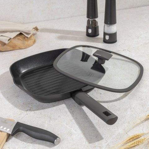 PATELNIA GRILLOWA TYTANOWA Z POKRYWĄ 28cm BERLINGER HAUS BH-8127 ANTRACIT BERLINGER HAUS PATELNIA GRILLOWA TYTANOWA Z POKRYWĄ 28cm BERLINGER HAUS BH-8127 ANTRACIT BERLINGER HAUS