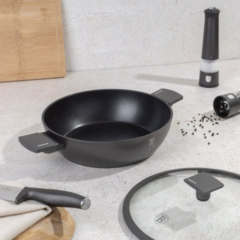 PŁASKI GARNEK TYTANOWY Z POKRYWĄ 28cm BERLINGER HAUS BH-8128 ANTRACIT BERLINGER HAUS PŁASKI GARNEK TYTANOWY Z POKRYWĄ 28cm BERLINGER HAUS BH-8128 ANTRACIT BERLINGER HAUS