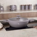 PŁASKI GARNEK TYTANOWY Z POKRYWĄ 30cm BERLINGER HAUS BH-8099 TAUPE BERLINGER HAUS