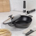 PŁASKI GARNEK TYTANOWY Z POKRYWĄ 30cm BERLINGER HAUS BH-8129 ANTRACIT BERLINGER HAUS