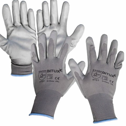 RĘKAWICZKI RĘKAWICE POWŁOKA PU ROBOCZE S-XXL 10 PAR Bituxx RĘKAWICZKI RĘKAWICE POWŁOKA PU ROBOCZE S-XXL 10 PAR Bituxx