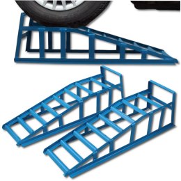 Rampy samochodowe stalowe 1500 kg antypoślizgowe szerokość 24 cm komplet Bituxx