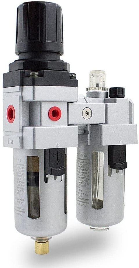 Reduktor ciśnienia z filtrem sprężonego powietrza 1/4" manometr Bituxx Reduktor ciśnienia z filtrem sprężonego powietrza 1/4" manometr Bituxx