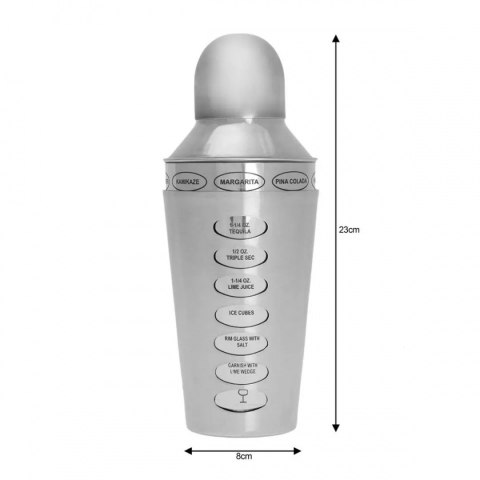 SHAKER BARMAŃSKI Z RECEPTURAMI 600ml KINGHOFF KH-1393 KINGHOFF SHAKER BARMAŃSKI Z RECEPTURAMI 600ml KINGHOFF KH-1393 KINGHOFF