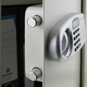 Sejf elektroniczny jasnoszary podwójny zamek regulowana półka Bituxx