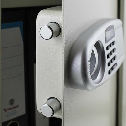 Sejf elektroniczny jasnoszary podwójny zamek regulowana półka Bituxx