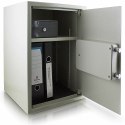 Sejf elektroniczny jasnoszary podwójny zamek regulowana półka Bituxx