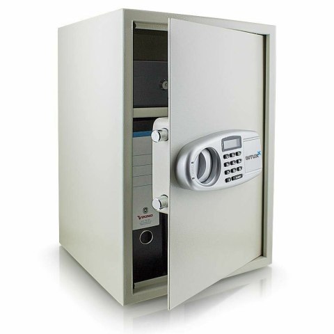Sejf elektroniczny jasnoszary podwójny zamek regulowana półka Bituxx Sejf elektroniczny jasnoszary podwójny zamek regulowana półka Bituxx