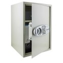 Sejf elektroniczny jasnoszary podwójny zamek regulowana półka Bituxx