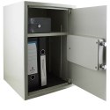 Sejf elektroniczny jasnoszary podwójny zamek regulowana półka Bituxx