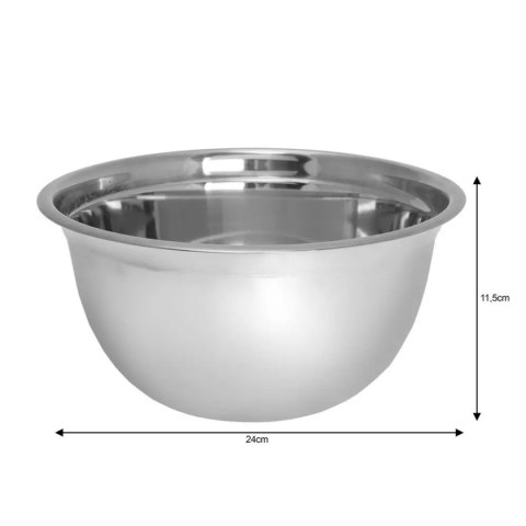 STALOWA MISKA KUCHENNA 24cm KINGHOFF KH-1487 KINGHOFF STALOWA MISKA KUCHENNA 24cm KINGHOFF KH-1487 KINGHOFF