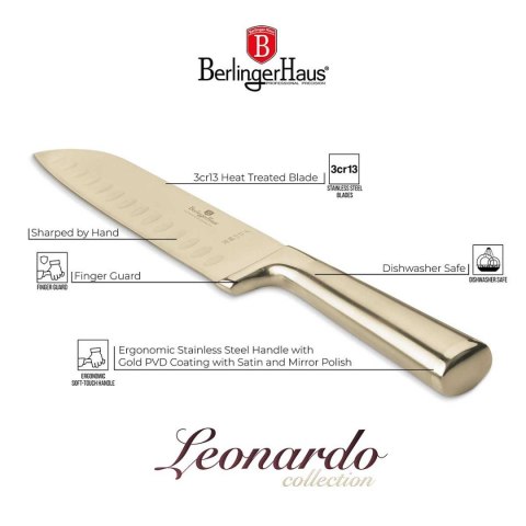 STALOWY NÓŻ SANTOKU BERLINGER HAUS 17,5cm BH-2829 GOLD BERLINGER HAUS STALOWY NÓŻ SANTOKU BERLINGER HAUS 17,5cm BH-2829 GOLD BERLINGER HAUS