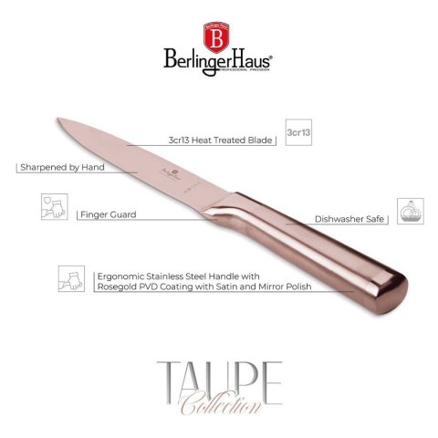 STALOWY NÓŻ UNIWERSALNY BERLINGER HAUS 12,5cm BH-2938 ROSE GOLD BERLINGER HAUS STALOWY NÓŻ UNIWERSALNY BERLINGER HAUS 12,5cm BH-2938 ROSE GOLD BERLINGER HAUS
