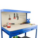 Solidny Stół Warsztatowy z Szufladą Haki Uchwyty 100 kg 115x55 cm Duży blat E-hurtownia
