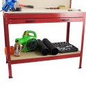 Stół warsztatowy z uchwytami blat 115x55 cm szuflada haki x12 stabilny stal Bituxx