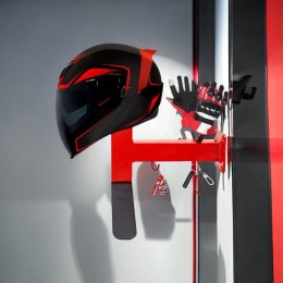 Uchwyt ścienny do kasku motocyklowego kluczy kombinezonu Czerwony Bituxx
