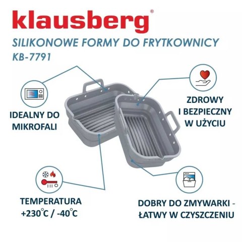 WKŁAD SILIKONOWY DO FRYTOWNICY PROSTOKĄTNY KLAUSBERG KB-7791 2 szt. KLAUSBERG WKŁAD SILIKONOWY DO FRYTOWNICY PROSTOKĄTNY KLAUSBERG KB-7791 2 szt. KLAUSBERG