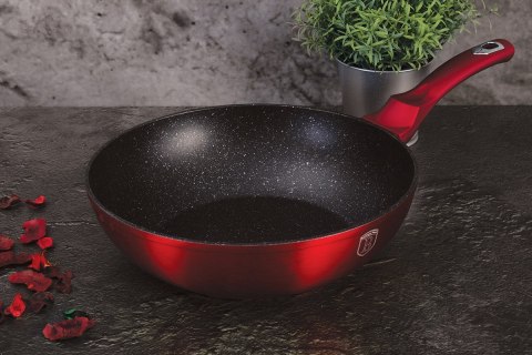 WOK GRANITOWY 28cm BERLINGER HAUS LINE BH-1267 BURGUNDY BERLINGER HAUS WOK GRANITOWY 28cm BERLINGER HAUS LINE BH-1267 BURGUNDY BERLINGER HAUS