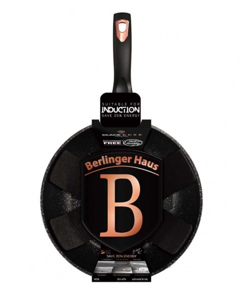 WOK GRANITOWY 30cm BERLINGER HAUS BLACK ROSE BH-6178 BERLINGER HAUS WOK GRANITOWY 30cm BERLINGER HAUS BLACK ROSE BH-6178 BERLINGER HAUS
