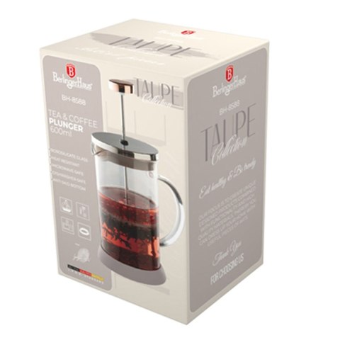 ZAPARZACZ TŁOKOWY DO KAWY HERBATY 600ml BERLINGER HAUS BH-8588 TAUPE BERLINGER HAUS ZAPARZACZ TŁOKOWY DO KAWY HERBATY 600ml BERLINGER HAUS BH-8588 TAUPE BERLINGER HAUS
