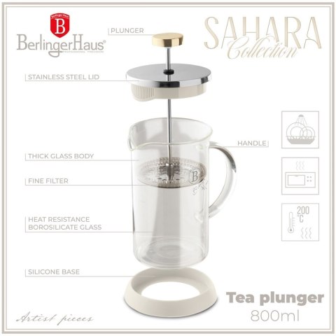 ZAPARZACZ TŁOKOWY DO KAWY HERBATY 800ml BERLINGER HAUS BH-8587 SAHARA BERLINGER HAUS ZAPARZACZ TŁOKOWY DO KAWY HERBATY 800ml BERLINGER HAUS BH-8587 SAHARA BERLINGER HAUS