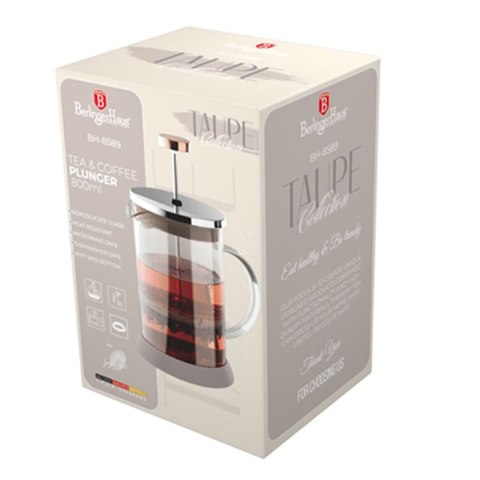 ZAPARZACZ TŁOKOWY DO KAWY HERBATY 800ml BERLINGER HAUS BH-8589 TAUPE BERLINGER HAUS ZAPARZACZ TŁOKOWY DO KAWY HERBATY 800ml BERLINGER HAUS BH-8589 TAUPE BERLINGER HAUS