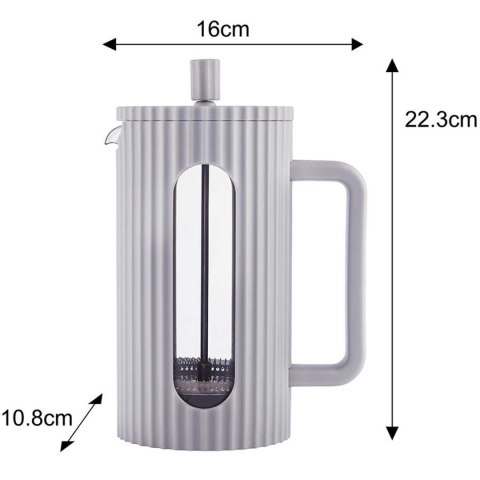 ZAPARZACZ TŁOKOWY DO KAWY/HERBATY 1000ml KLAUSBERG KB-7752 SZARY KLAUSBERG ZAPARZACZ TŁOKOWY DO KAWY/HERBATY 1000ml KLAUSBERG KB-7752 SZARY KLAUSBERG