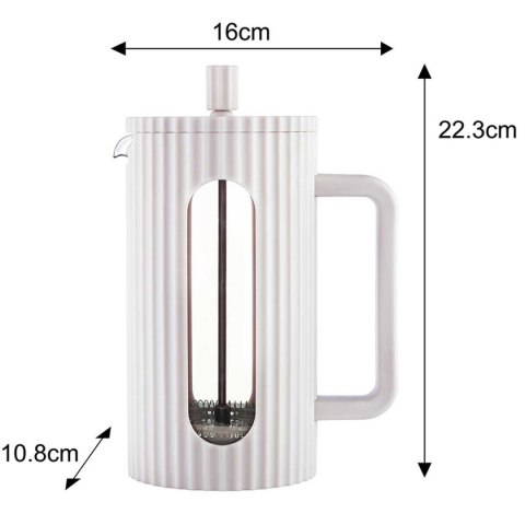 ZAPARZACZ TŁOKOWY DO KAWY/HERBATY 1000ml KLAUSBERG KB-7753 BIAŁY KLAUSBERG ZAPARZACZ TŁOKOWY DO KAWY/HERBATY 1000ml KLAUSBERG KB-7753 BIAŁY KLAUSBERG