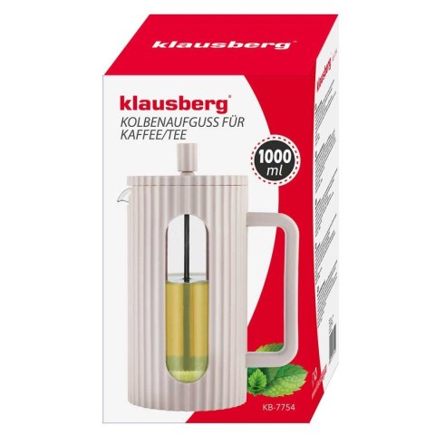 ZAPARZACZ TŁOKOWY DO KAWY/HERBATY 1000ml KLAUSBERG KB-7754 RÓŻOWY KLAUSBERG ZAPARZACZ TŁOKOWY DO KAWY/HERBATY 1000ml KLAUSBERG KB-7754 RÓŻOWY KLAUSBERG