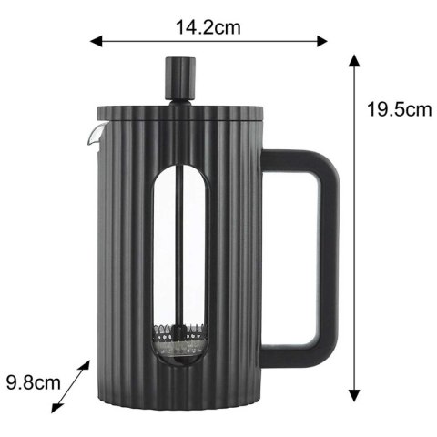 ZAPARZACZ TŁOKOWY DO KAWY/HERBATY 600ml KLAUSBERG KB-7746 CZARNY KLAUSBERG ZAPARZACZ TŁOKOWY DO KAWY/HERBATY 600ml KLAUSBERG KB-7746 CZARNY KLAUSBERG