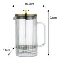 ZAPARZACZ TŁOKOWY DO KAWY/HERBATY TERMICZNY 1000ml KLAUSBERG KB-7761 KLAUSBERG