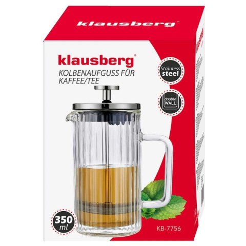 ZAPARZACZ TŁOKOWY DO KAWY/HERBATY TERMICZNY 350ml KLAUSBERG KB-7756 KLAUSBERG ZAPARZACZ TŁOKOWY DO KAWY/HERBATY TERMICZNY 350ml KLAUSBERG KB-7756 KLAUSBERG