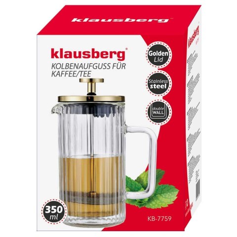 ZAPARZACZ TŁOKOWY DO KAWY/HERBATY TERMICZNY 350ml KLAUSBERG KB-7759 KLAUSBERG ZAPARZACZ TŁOKOWY DO KAWY/HERBATY TERMICZNY 350ml KLAUSBERG KB-7759 KLAUSBERG