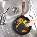 ZESTAW 3 PATELNI GRANITOWYCH BLACK&WOOD 20/24/28 cm 199011 VILDE