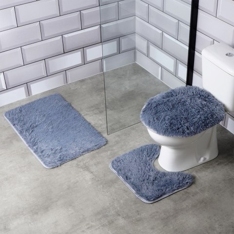 ZESTAW DYWANIKÓW ŁAZIENKOWYCH GRANATOWY 569703 VILDE ZESTAW DYWANIKÓW ŁAZIENKOWYCH GRANATOWY 569703 VILDE