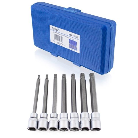 Zestaw Długich Nasadek TORX SPLINE XZN HEX 3/8" 110mm 21 el. Bituxx Zestaw Długich Nasadek TORX SPLINE XZN HEX 3/8" 110mm 21 el. Bituxx